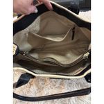 Kate Spade New York Striped Patent Leather Tote Bag Black Cream Photo 6