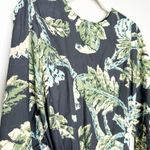 Rhode Womens Ella Mini Dress Leaves Print Long Sleeve Belted Black Green Size M Size M Photo 5