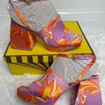 Circus by Sam Edelman NWT Circus NY Sam Edelman Miranda Jewel Orange Multi Platform Heels 8.5 Photo 0