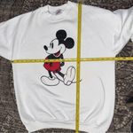 Jerzees Vintage 1980’s  Mickey Mouse Uni-Sex XL White Shoes Pullover Sweatshirt Photo 7
