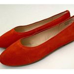 Violet & Red Leather Suede Ballet Flat Orange Size 7.5 NEW Photo 0