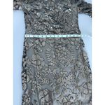 Tadashi Shoji  Lace Gold Sequin Mother of the Bride Formal Gown Long Maxi Dress 6 Photo 5