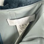 WATTERS Evelyn Steel Blue Stretch Velvet Off Shoulders V Photo 2