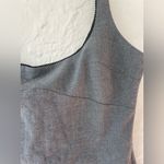 ZARA  fully lined mini gray dress, bust boning, black lace detail, back zip; M Photo 1