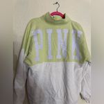 PINK - Victoria's Secret VICTORIA'S SECRET PINK VARSITY HALF ZIP CREW PULLOVER SWEATSHIRT SIZE M Photo 3