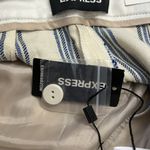 EXPRESS  Cream with Blue Stripe Paperbag Ankle Pants, 4, NWT Photo 9