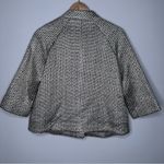 Kate Spade Metallic Gold/Black Tweed Three Button Blazer Jacket Size Small Photo 6