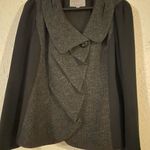 Classiques Entier  Charcoal and Black Textured Blazer Photo 0