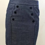 Anthropologie  Cidra Denim Button Pencil Skirt NWT Sz. 0 Photo 0