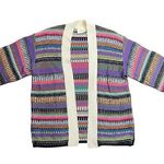 Anthropologie  Maeve Ashbury Knit Cardigan Womens XS Multicolor Stripe Open Front Photo 0