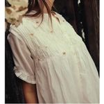 Free People Victoria Babydoll Cotton Romper Ivory White Delicate Airy Size XS Photo 4