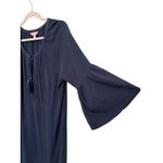 Lilly Pulitzer Size M Del Lago Tunic Navy Dress Tassel Ties Bell Sleeve Beach Photo 4