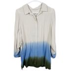 Rachel Comey NEW  X Target Size Large Blue Dip Dye ombré Relaxed Fit Top Blouse Photo 3