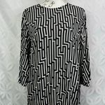 H&M GP & J Baker x  Patterned Woven 3/4 Sleeve Trumpet Sleeves‎ Dress Size 8 Photo 3