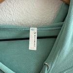 Free People Movement Back Into It Open Back Hoodie Hooded Sweatshirt Medium Green Photo 2