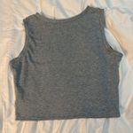 Romwe Gray and Black Butterfly Graphic Large(L) Crop Top Photo 2