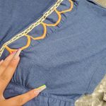 Forever 21  Blue Embroidered Floral Summer Dress Photo 3