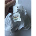 Fiorucci  100% Organic Cotton Crop Tee Shirt White Sz XS Piggy Pig Holding a flag Photo 3