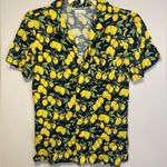 We Wore What Rare! Lemons All Over Button Down Viscose Shirt Photo 2
