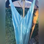 Vince NWT  Crinkled Satin Bias Cut Satin Maxi Dress size Medium light blue Photo 6