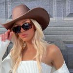 Faux suede cowgirl hat Brown Photo 1