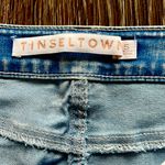 Tinseltown  - Distressed Pearl Detailed Denim Jean Skirt Photo 3
