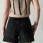 Miou Muse Boutique Cholé Crochet Sleeveless Knit Vest Tan Photo 4