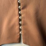 SEPTEMBER | Camel Tan Pencil Short Sleeve Midi Dress Pearl Inset Bodice | Small Photo 1