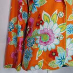 Felice Pappas Bright Floral Blazer Jacket Orange Size L Photo 2