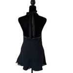 EXPRESS  XS Sleeveless‎ Top. V-neck Halter with tie. Sequenced at rib cage. Photo 3