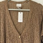 Saylor Tiggy Crop Knit Ribbed Cardigan In Coffee NWT Women's Size Large 10/12 Photo 6