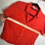 Madewell  | Vibrant Orange‎ Shirt XS Crop Textured Loose Top Photo 6