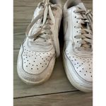 Nike  Sneakers Women's 8 Triple White Court Vision Low Leather Casual Sporty Photo 1