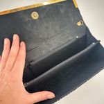 Vintage Women's Chainmail Metallic Mesh Purse Clutch Handbag Black Gold Small Photo 5