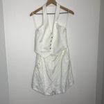 Amanda Uprichard Isadore Romper Linen White Womens XL Revolve Photo 2