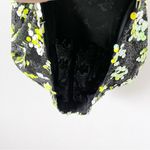 Jovani Black Green Sequin Floral Strapless Mini Dress Photo 3