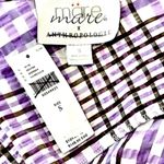 Anthropologie NWT MARE MARE Marsha Plaid Puff Sleeved V-Neck Tunic Blouse Sz Sml Photo 9