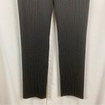 Betabrand  Black Brown&White Plaid Straight Leg Dress Pant Yoga Pants Sz.M Photo 8