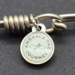 Luca & Danni Dylan Silver Tone Bangle Bracelet Ink Drop Faceted Bead Cute Colorf Photo 3