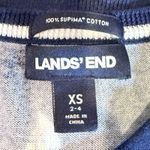 Lands' End  XS Sailboat Cardigan Navy Supima Cotton Nautical Preppy Coastal Core Photo 6