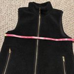 J.Crew  Mercantile Fleece Teddy Bear Sherpa Full Zip Vest Black Gold- Size XS Photo 4