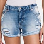 NWT SER.O.YA Lex Olympia Bleached Raw Hem Jean Shorts Size 24 Retrofete Blue Photo 12