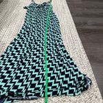Trixxi  Green and Blue Geometric Maxi Dress Photo 9