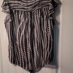 Investments  Black and White Ruffle Sleeve Blouse Photo 3