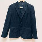 Black Pinstripe Blazer Photo 0