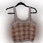 Blu Pepper Brand Boutique Fuzzy Pastel Crop Top Houndstooth Pattern Size Medium Photo 1