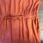 Soft Surroundings  Roslyn Short Sleeve Jersey Jumpsuit in Rust ~ Size Small 💚🍄 Photo 4