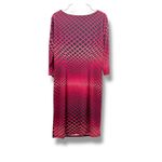 Anne Klein  Cowl Neck Ruched Sheath Dress Sz 16 Red Black Geometric Print Photo 1