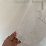 Reformation Malika white linen Halter Top Photo 6