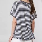 We The Free  Women’s Take Me Striped T-Shirt Size Small in Navy Photo 7